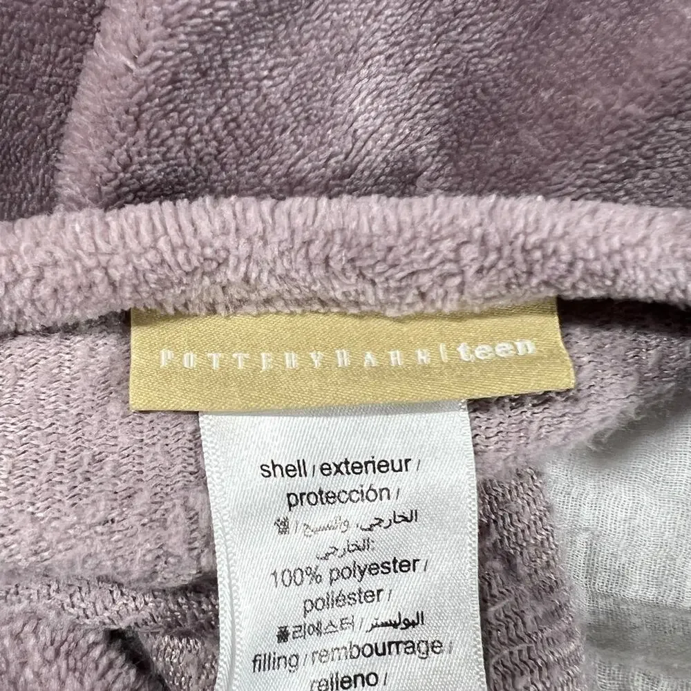 POTTERY BARN TEEN Ruched Velvet Sham Set Standard Purple Gray 26x20